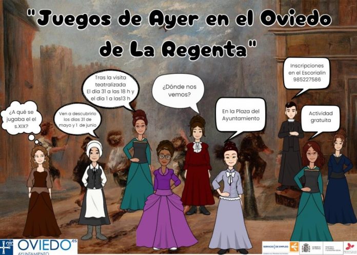 Imagen El Ayuntamiento de Oviedo celebra el 140 aniversario de La Regenta con juegos infantiles