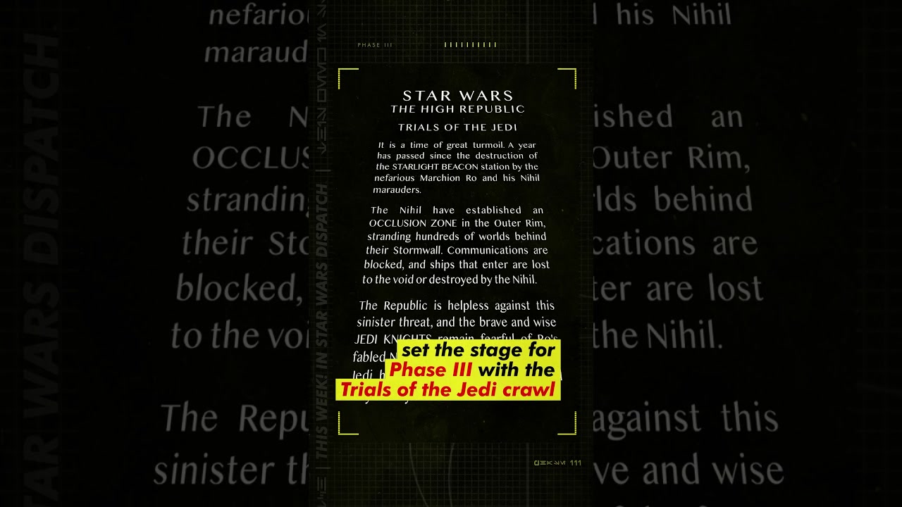 Espera a Marchion Ro | Star Wars: La Alta República Fase III | ¡Esta semana! en Star Wars Dispatch (Vídeo)