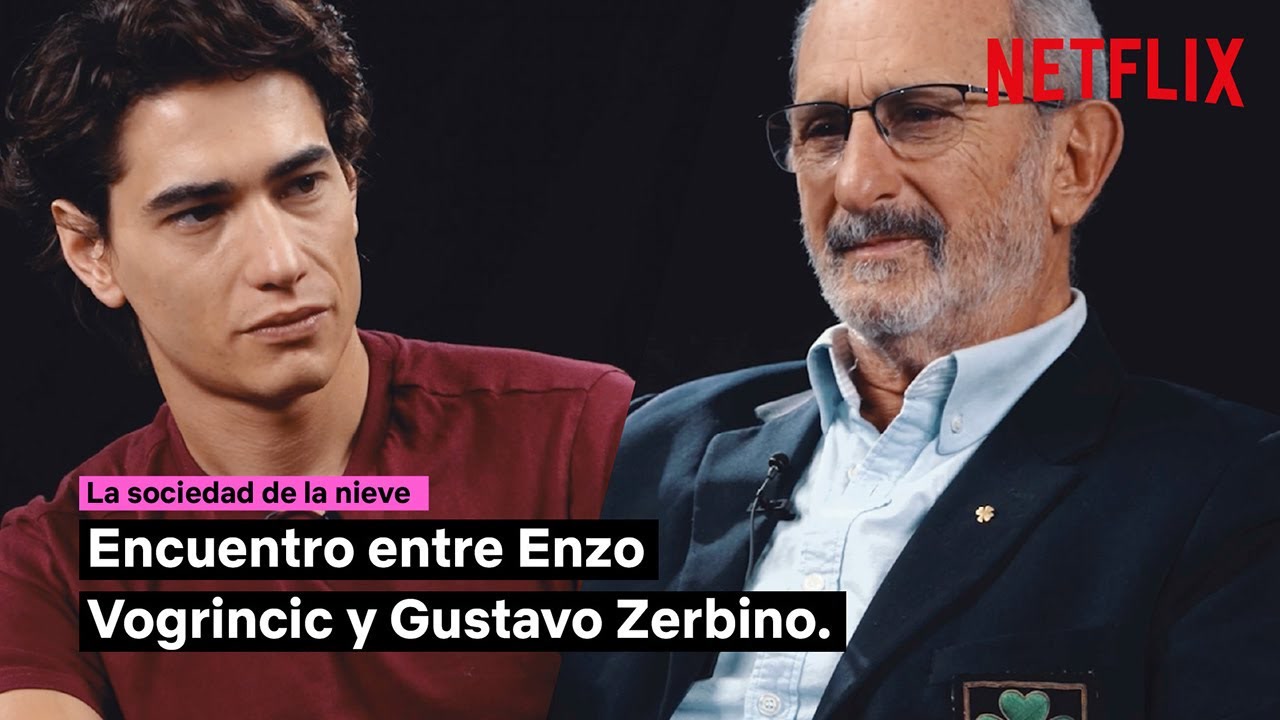 Gustavo Zerbino, sobreviviente de los Andes, y Enzo Vogrincic, actor, protagonizan ‘La Sociedad de la nieve’