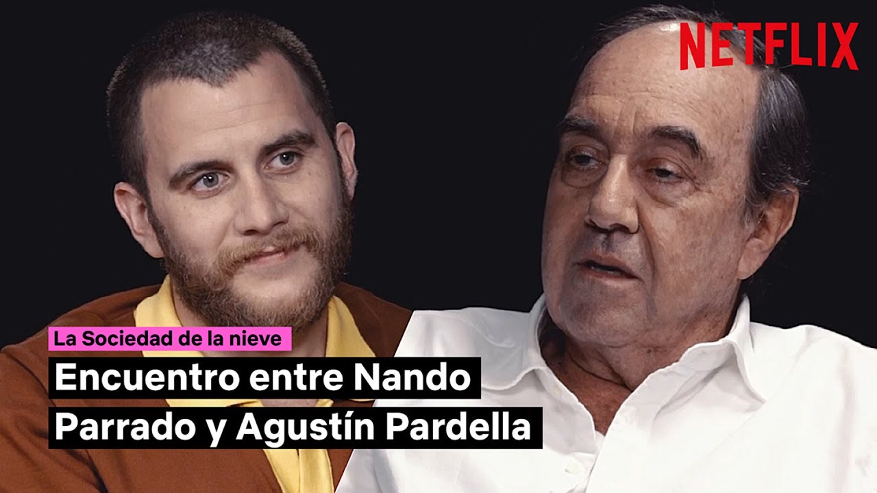 Nando Parrado y Agustín Pardella, actor, son supervivientes de los Andes | La Sociedad de la nieve