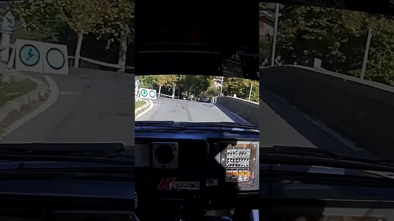 Camino en el Lancia Delta Integrale en Campeonato Europeo de Rally Histórico.
