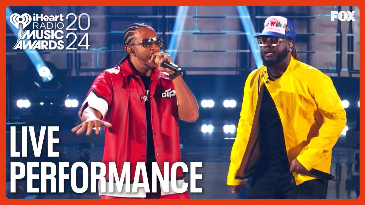 Ludacris mezcla sus éxitos con T-Pain en los premios iHeartRadio 2024.