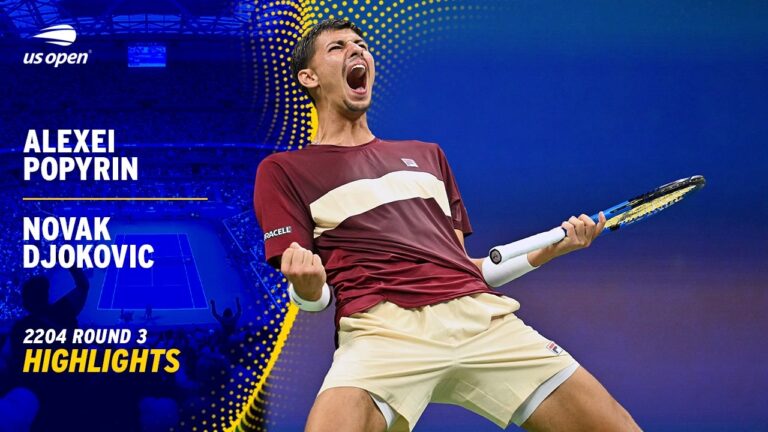 Alexei Popyrin sorprende a Novak Djokovic en los Highlights de la ronda 3 del US Open 2024