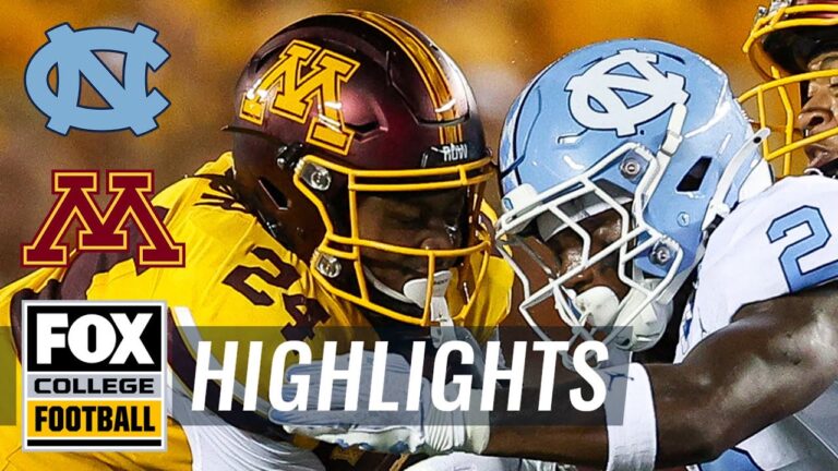 Destacados del partido entre los Tar Heels de Carolina del Norte y los Golden Gophers de Minnesota en el fútbol americano universitario