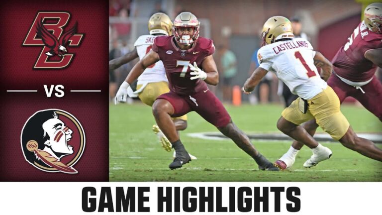 Boston College y Florida State: Lo mejor del partido de fútbol de la ACC 2024