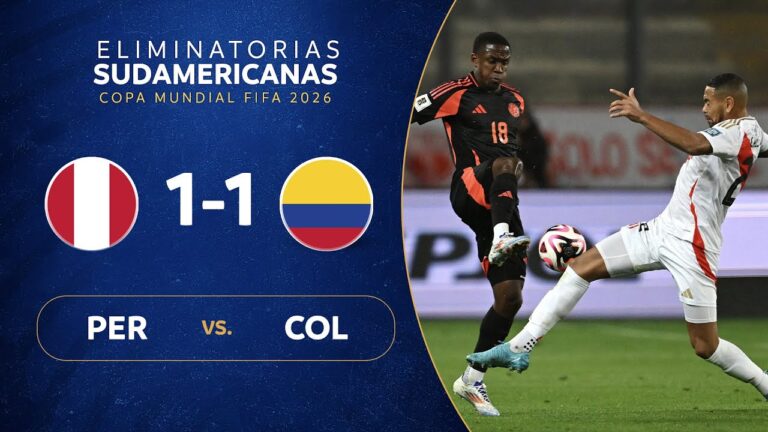 Perú y Colombia empatan 1-1 en el resumen de las eliminatorias sudamericanas, fecha 7