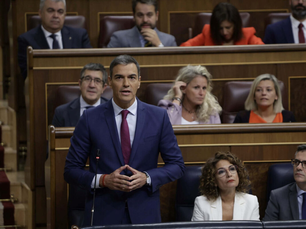 18/09/2024. Pedro S&#225;nchez asiste a la sesi&#243;n de control en el Congreso. El presidente del Gobierno, Pedro S&#225;nchez, durante su intervenci&#243;n e...