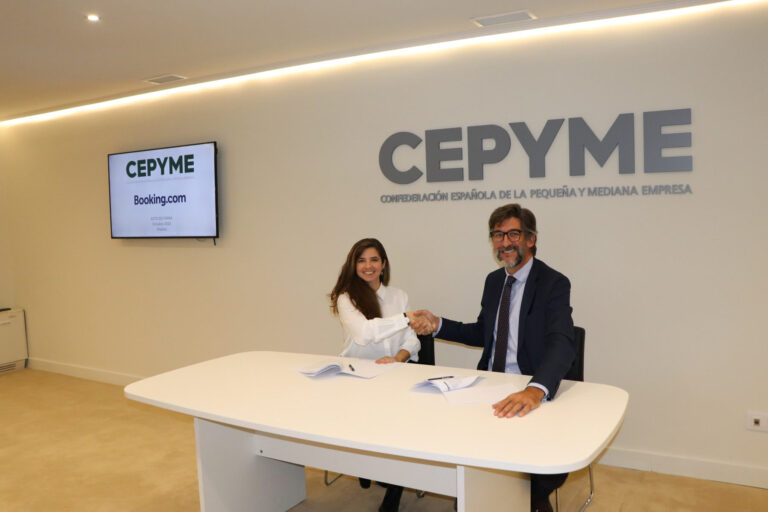 Booking.com y CEPYME se unen para fomentar el crecimiento de las pymes en España