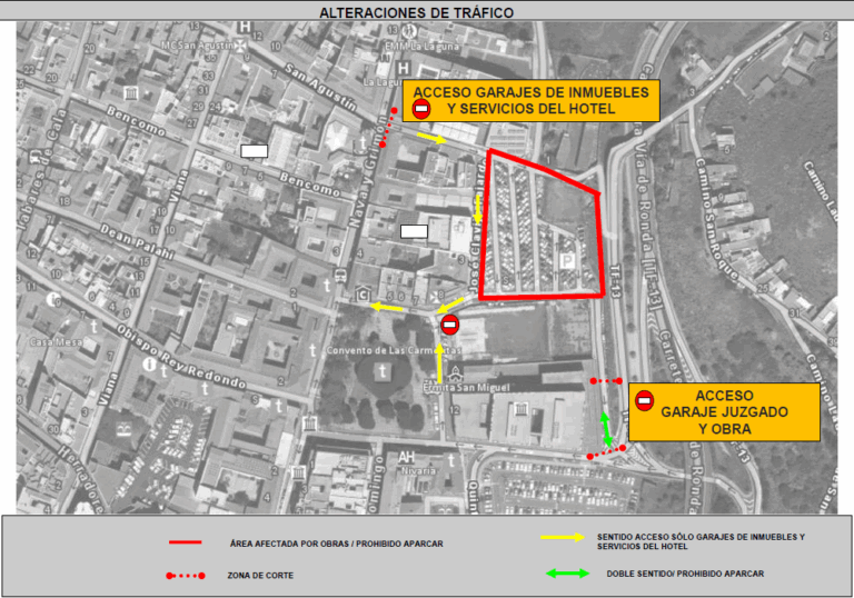 La Laguna modifica el sentido de la calle José Clavijo y Fajardo para facilitar las obras del barranco de La Carnicería