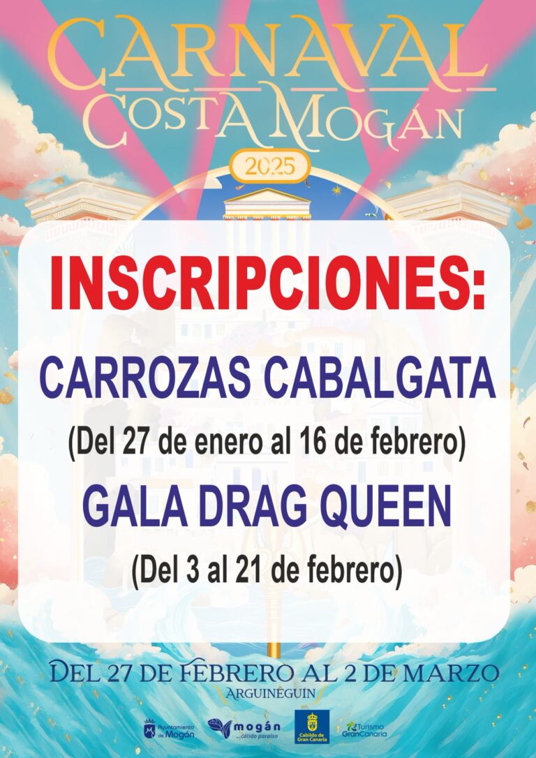 Ampliación de Inscripciones para la Cabalgata y Gala Drag en Mogán 2025