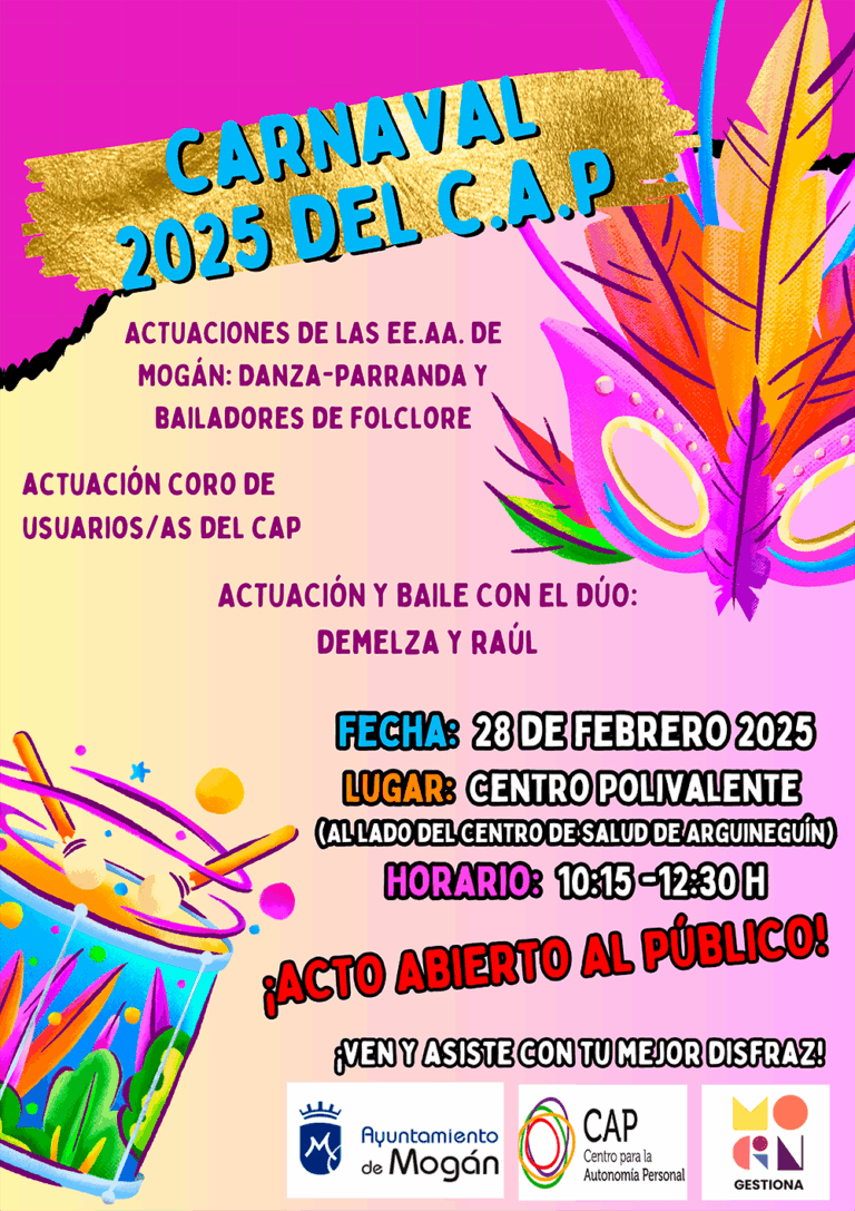 Celebración de Carnaval en Mogán: Fiesta Inclusiva en el CAP