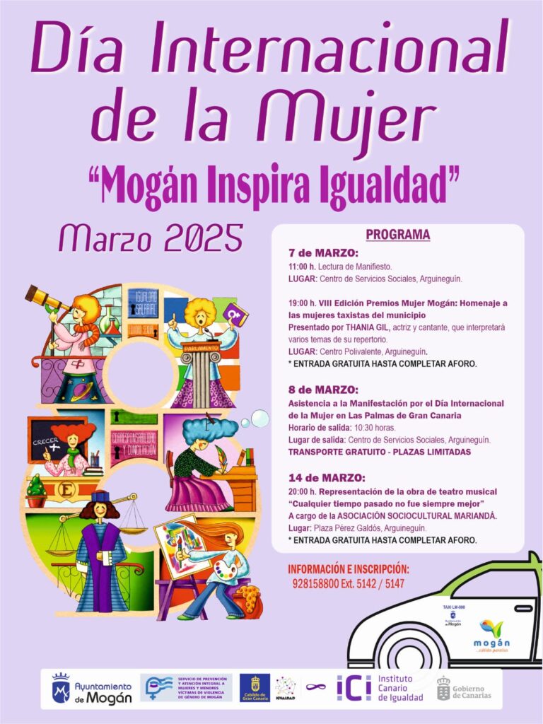 Mogán celebra el 8M con premios, transporte gratuito y un musical
