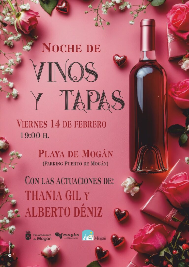 Mogán ofrecerá una noche romántica de vinos y tapas el 14 de febrero