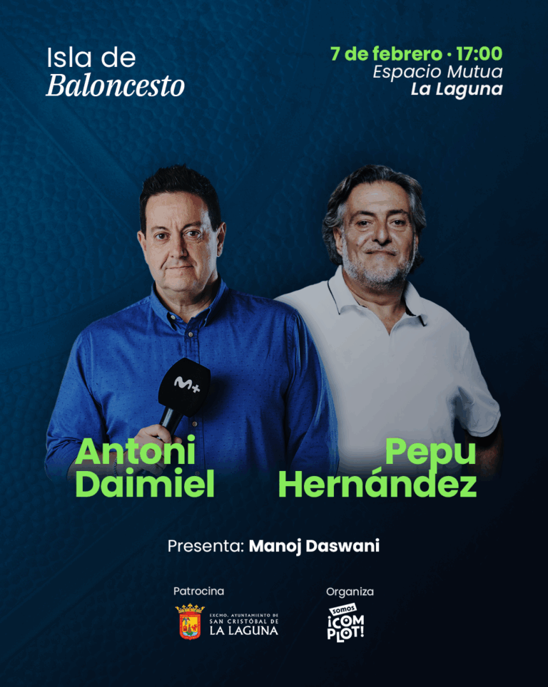 Pepu Hernández y Antoni Daimiel traen ‘Isla de Baloncesto’ al Ayuntamiento de San Cristóbal de La Laguna