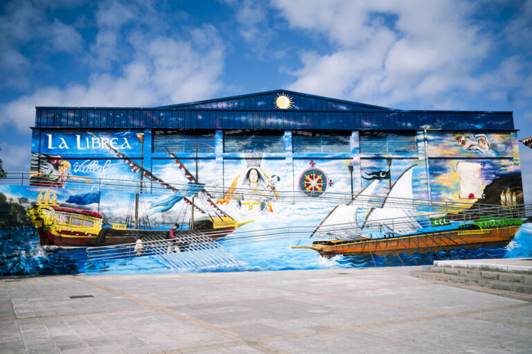 Valle de Guerra renueva el mural de La Librea que evoca la batalla de Lepanto