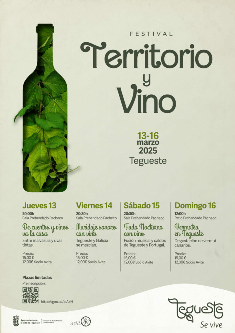 Festival ‘Territorio y Vino’ en Tegueste: Cultura y Gastronomía del 13 al 28 de marzo