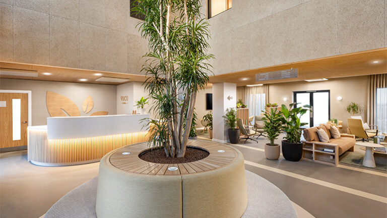 an image of the lobby at voco Zeal Exeter Science Park