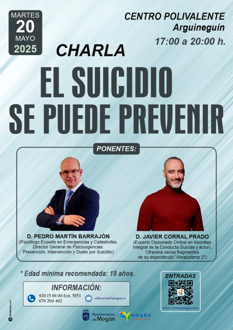 Charla en Mogán: Cómo Prevenir el Suicidio y Hablar Sobre el Duelo