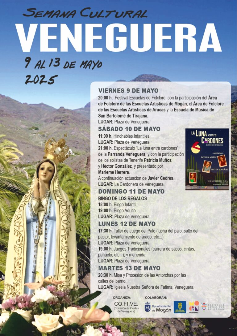 Descubre la Semana Cultural de Veneguera 2025: fiesta y tradiciones en Mogán