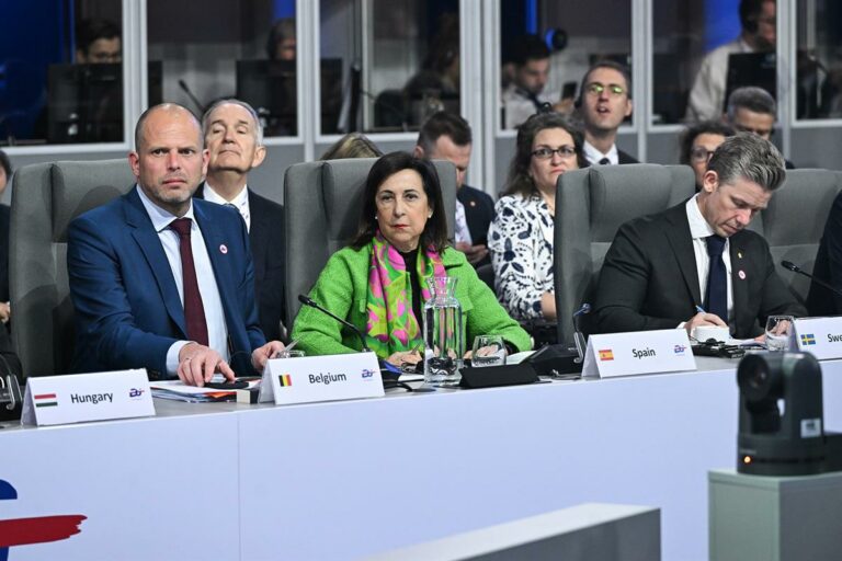 La ministra de Defensa, Margarita Robles, en la reunión informal de ministros de Defensa celebrada en Polonia