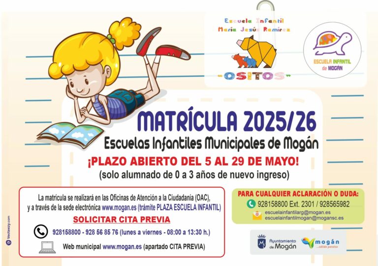Inscripciones Abiertas: Escuelas Infantiles de Mogán 2025-2026
