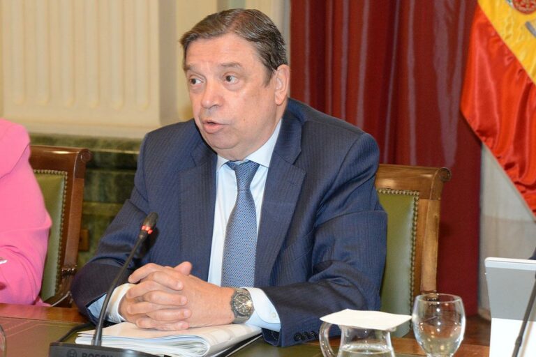 El ministro de Agricultura, Pesca y Alimentación, Luis Planas, durante su intervención en la reunión.