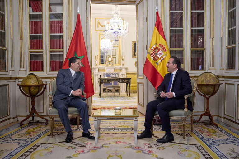 El ministro José Manuel Albares y su homólogo marroquí, Nasser Bourita