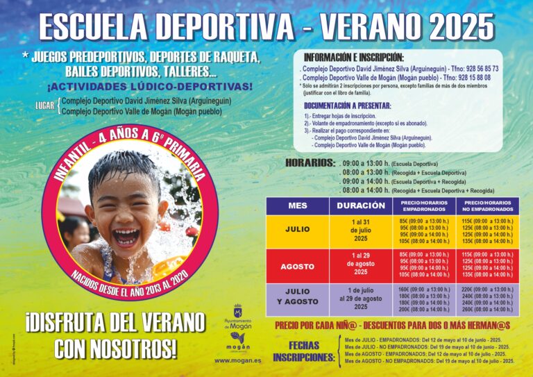 Escuela Deportiva de Verano 2025 en Mogán: Inscripciones y Actividades para Niños