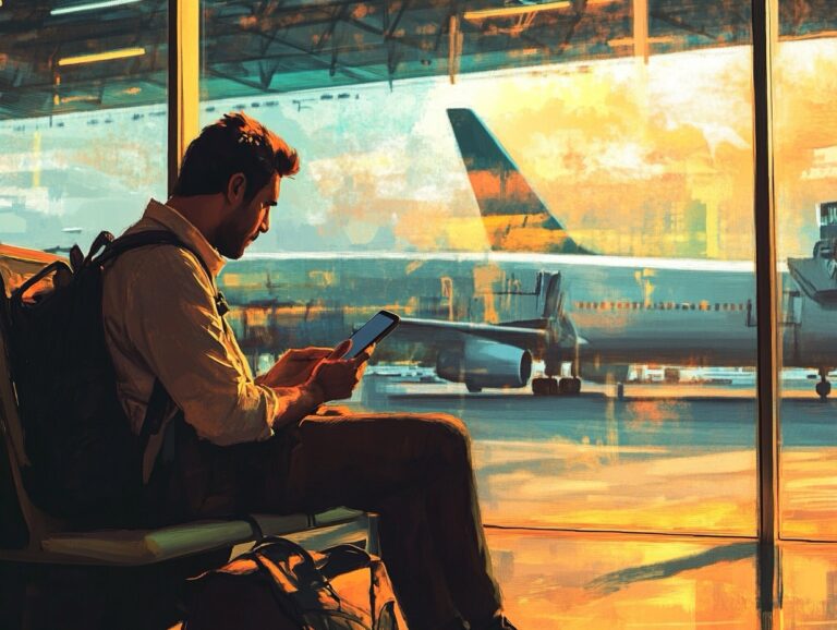 Viajero con móvil