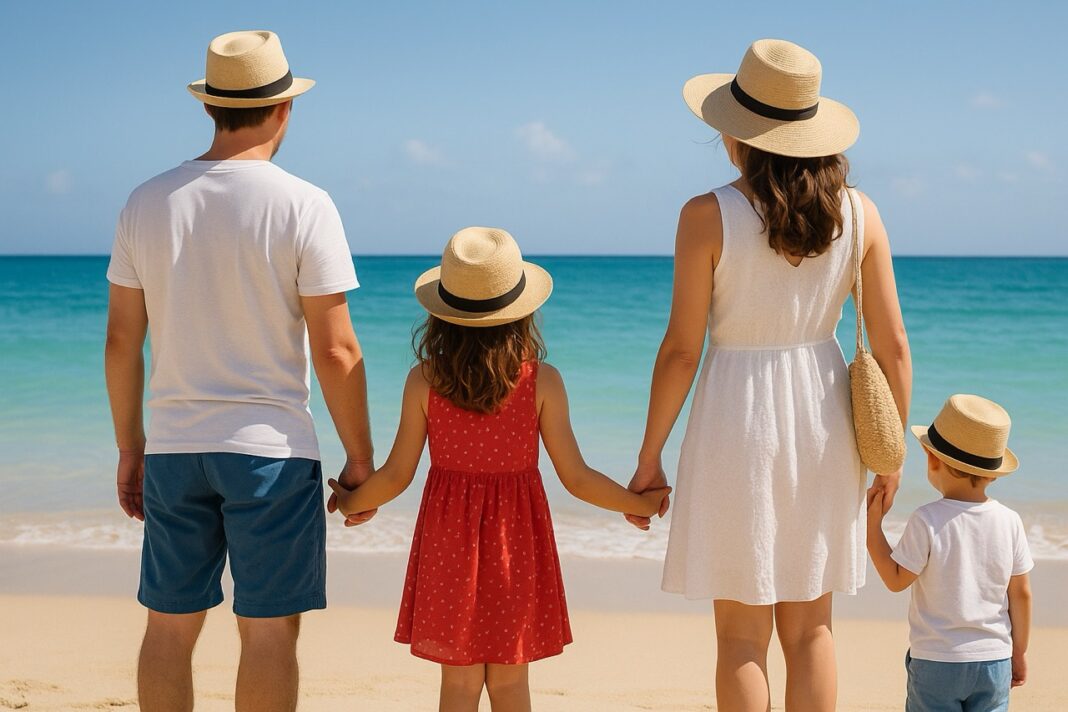 Familia en la playa
